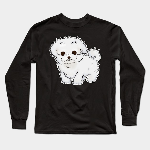 Maltese Long Sleeve T-Shirt by tigrecotone